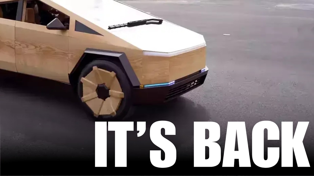 Tesla Brings Back Wooden Semi + Cybertruck - YouTube