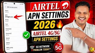 Airtel APN Settings 2026 🚀 Airtel 4G/5G Internet Speed Kaise Badhaye | Airtel APN Settings
