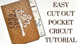 Make an easy cutout pocket for junk journals scrapbooking and card making