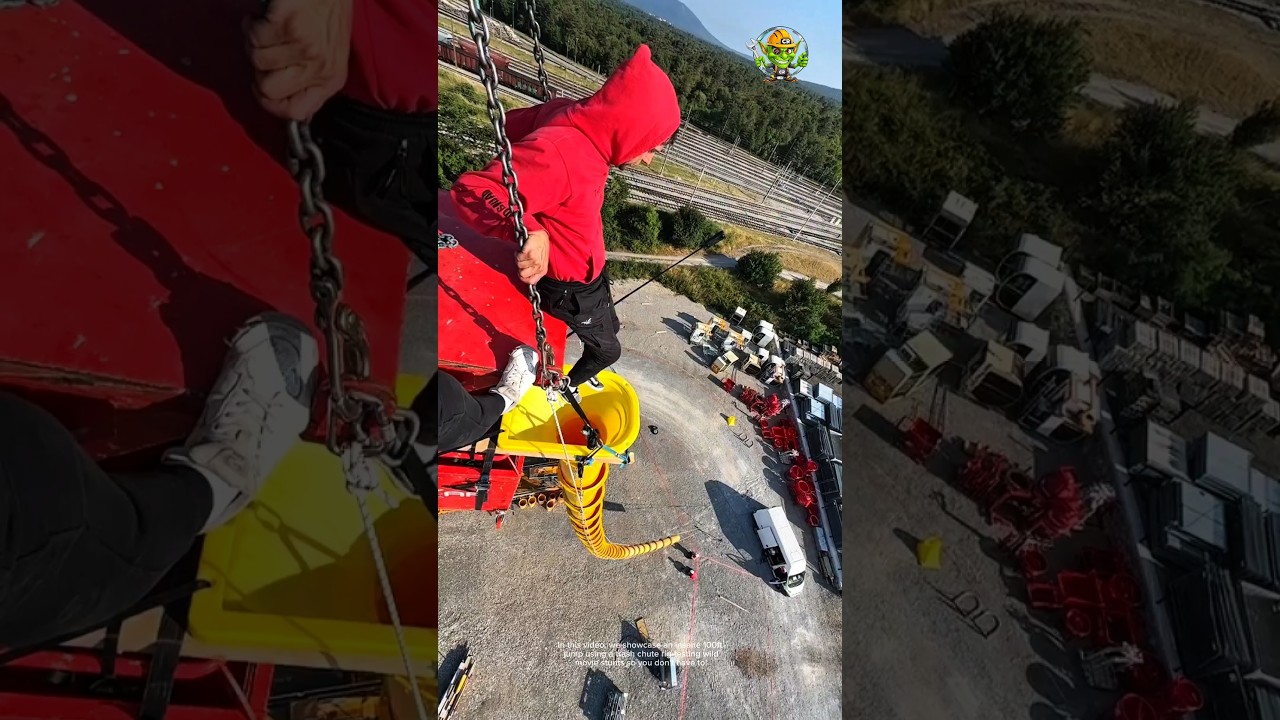 100ft Trash Chute Jump - Testing Movie Stunts So You Don't Have To