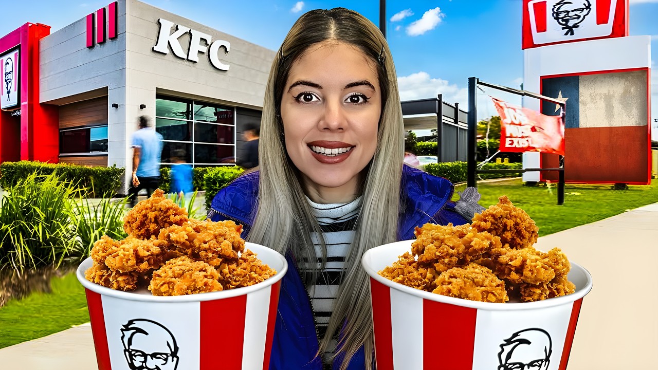 Cubana🇨🇺 se IMPRESIONA con el KFC de CHILE 🇨🇱. ¡Me sorprendió!