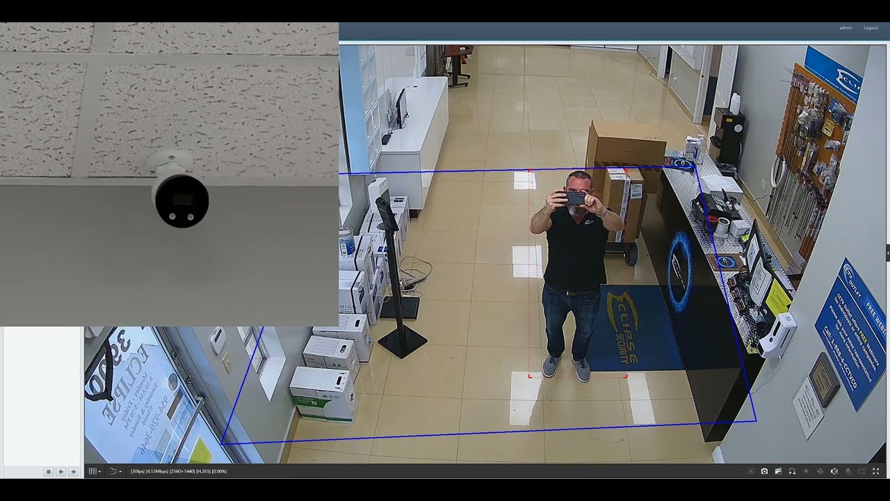 Flashing White light LEDs on an Eclipse Signature Series Active Deterrence IP camera