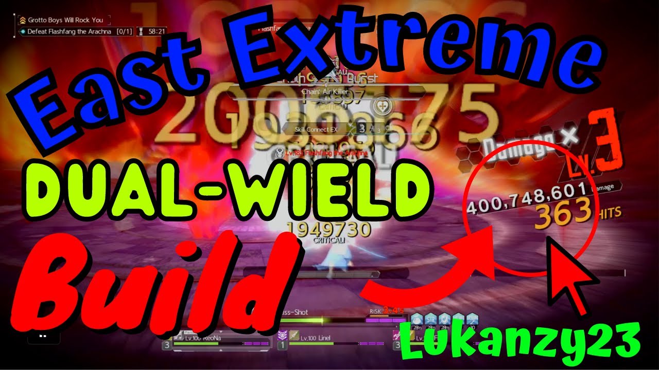 Sword Art Online Alicization Lycoris East Extreme Dual Wield Build 1Down Kill No Swapping At All 