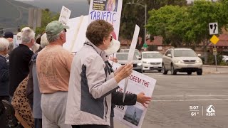 Protesters gather in Lompoc for May Day rally against Trump administration