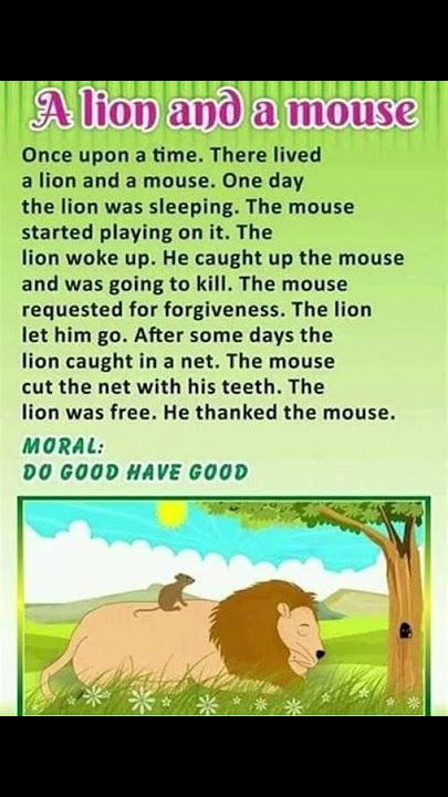 A lion and a Mouse || Short Story || English