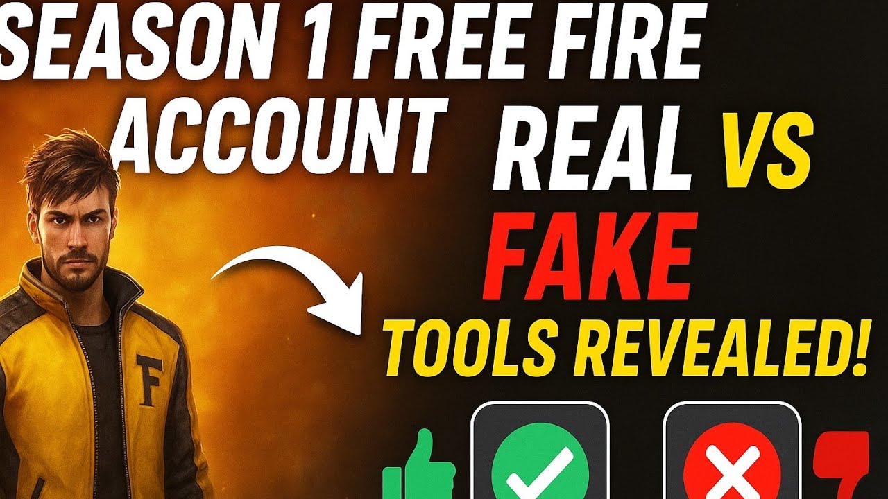 Season 1 Free Fire Account: Real vs Fake Tools Revealed!🥶 