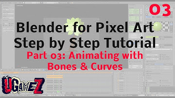 Pixel Art in Blender - Step by Step Tutorial [Part 3: Animating with Bones & Curves (Oak Tree)]