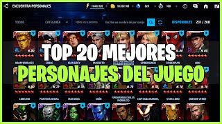 TOP 20 MEJORES PERSONAJES | DICIEMBRE 2023 | CRISTALES EN LOS COMENTARIOS | MARVEL FUTURE FIGHT