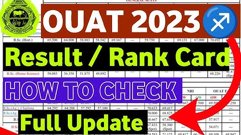 Ouat Result Date 2023 || Ouat Rank Card 🥳 2023