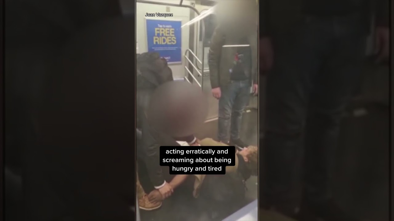 Man seen on video choking Jordan Neely on NYC subway train charged with manslaughter #shorts