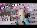 clean + decorate my room with me!