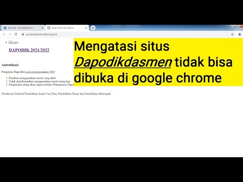 MENGATASI Situs SSO DAPODIK TIDAK BISA BUKA DI GOOGLE CHROME