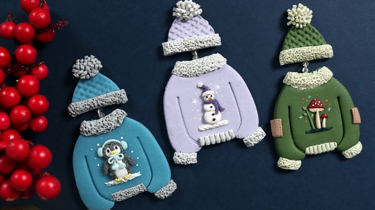DIY Holiday Knit Sweater Earrings! Amazing Christmas DIY Earrings! Christmas 2022