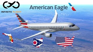 Infinite Flight: 22.7 - From Miami (MIA) to Columbus (CMH) | TIMELAPSE | American Eagle E175 Information