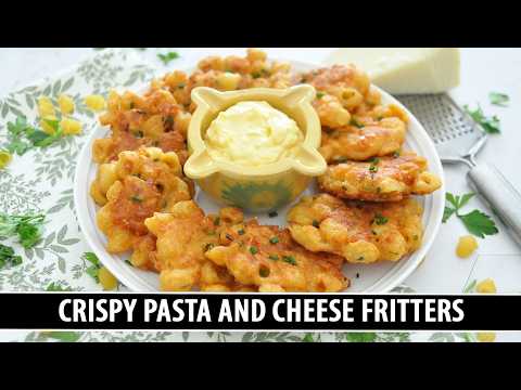 Crispy pasta and cheese fritters, from the video
