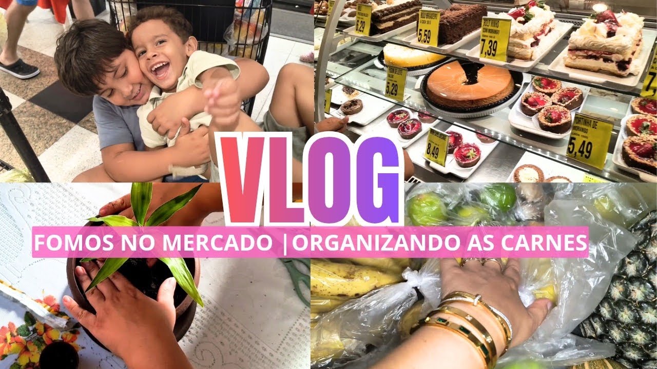 VLOG:COMPRAMOS AS CARNES PARA MISTURA DO MÊS|COMECEI A COMPRAR AS PLANTINHAS DO JARDIM DE CASA