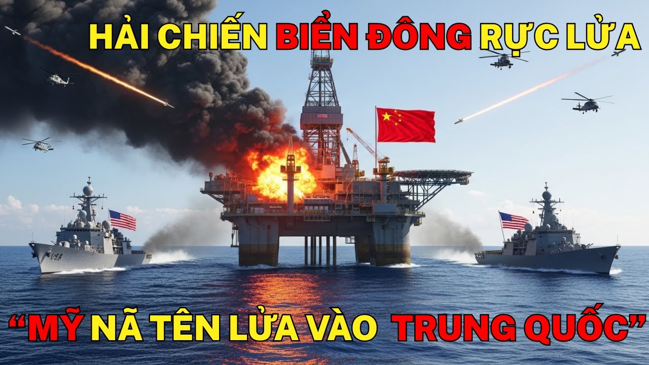 Mỹ Nã Tên Lửa Xóa Sổ Giàn Khoan Trung Quốc – Hải Chiến Khốc Liệt Chưa Từng Có