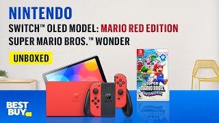 Nintendo Switch - OLED Model: Mario Red Edition & Super Mario Bros. Wonder game – from Best Buy