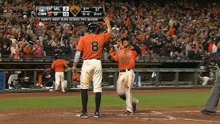 MIL@SF: Giants score five runs in the fifth