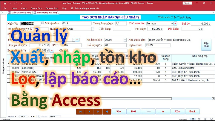 Phần mềm quản lý hóa đơn bằng excel