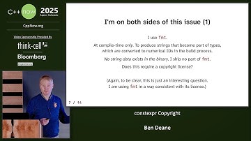 Lightning Talk: constexpr Copyright - Ben Deane - C++Now 2025