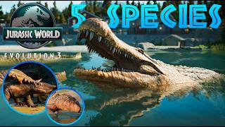 5 NEW SPECIES - POSTOSUCHUS AND MORE - Crocodilia Coast | Jurassic World Evolution 3