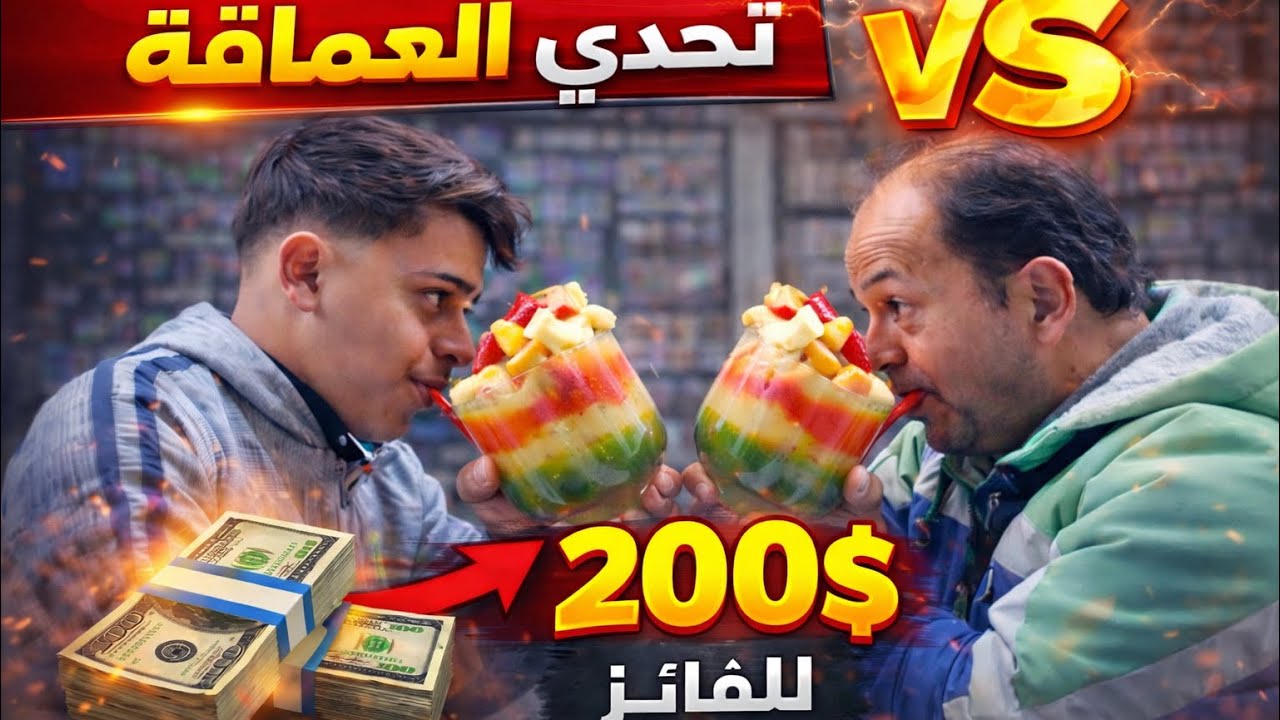 200$ للرابح بتحدي أكبر برميل عصير مع أبو ساكو😂