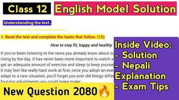 Class 12 English Model Question Solution 2081