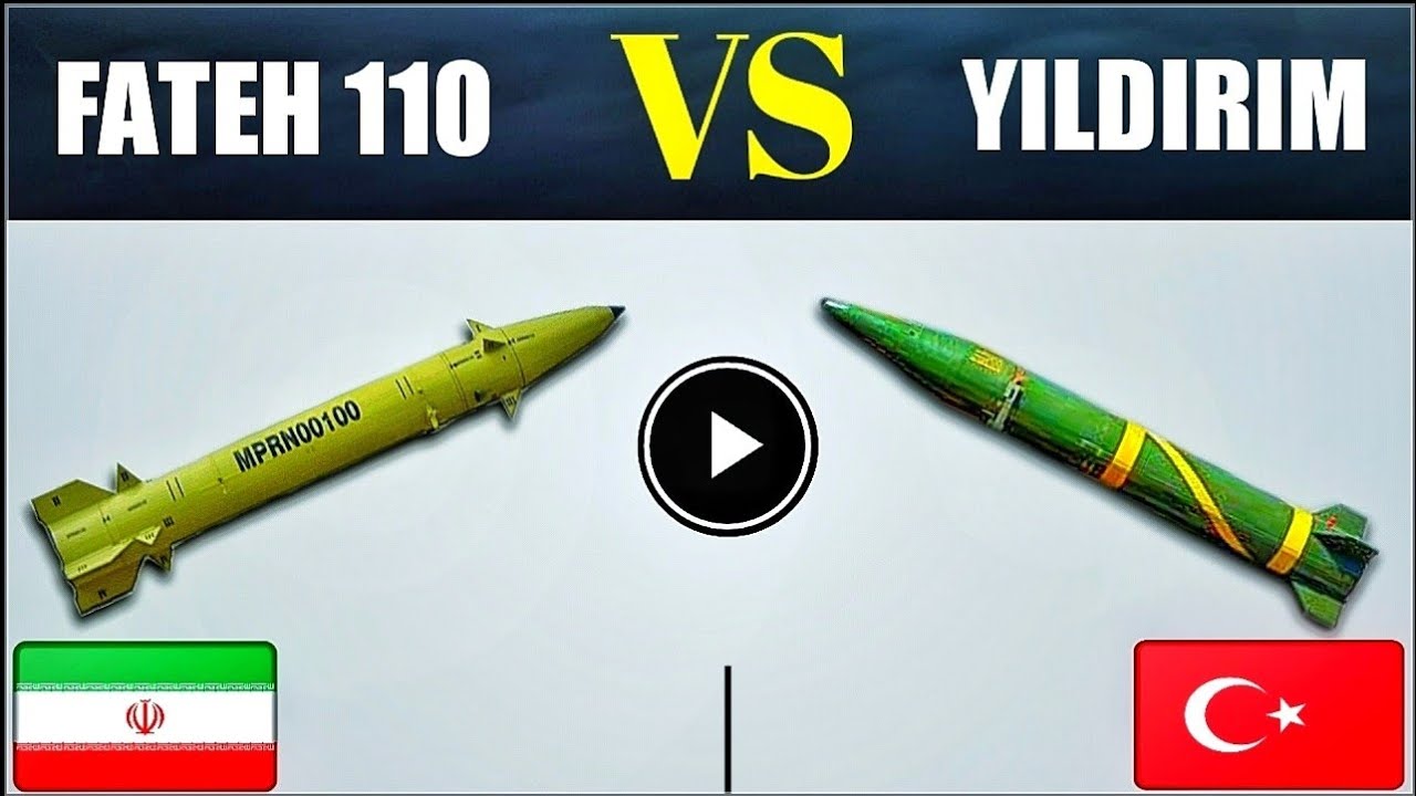 Turkish J 600t Yildirim Vs Iranian Fateh 110 Short Range Ballistic Missile Youtube