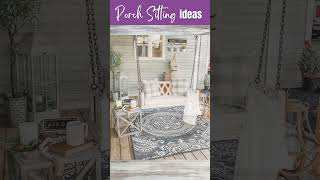 PORCH SWING - PATIO SITTING DESIGN IDEAS #porchsitting