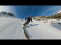 Totally piste freeheel skiing in arcalis andorra