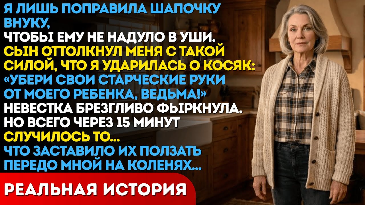 Сын толкнул меня так, что я ударилась о косяк. Через 15 минут он стоял передо мной на коленях