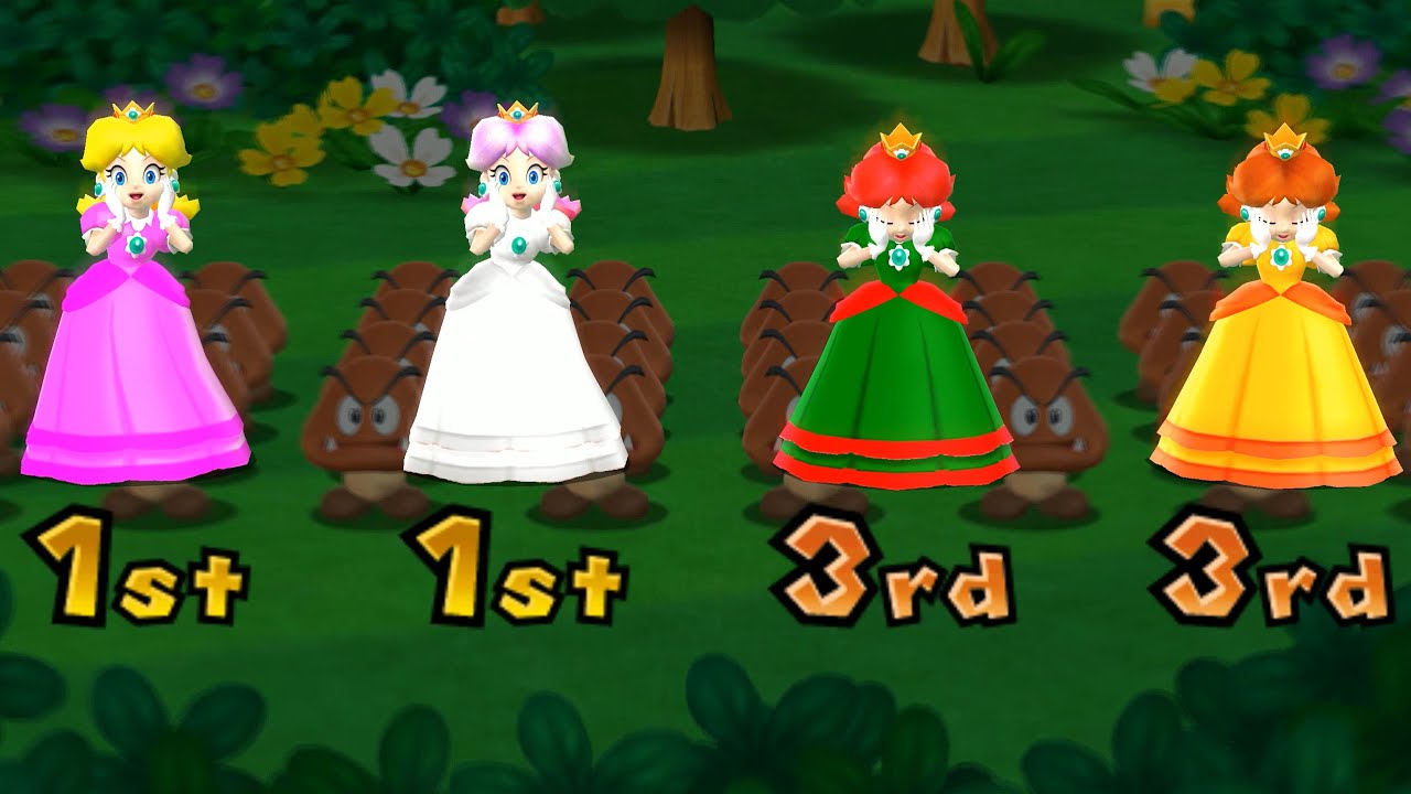 Mario Party 9 Mod - Minigames - Peach Vs Yoshi Vs Koopa Troopa Vs Daisy #Onlymario