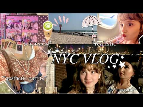 New York VLOG .ೃ࿔✈︎ | thrifting + bookstore, long beach, fireworks + skyline |FANCIME Jewelry Review