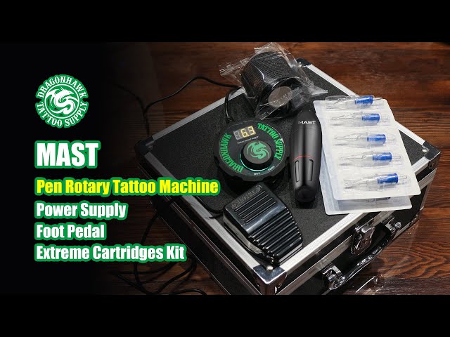 Dragonhawk Mast Tattoo Machine Kit Rotary Tattoo Pen Gun Kit