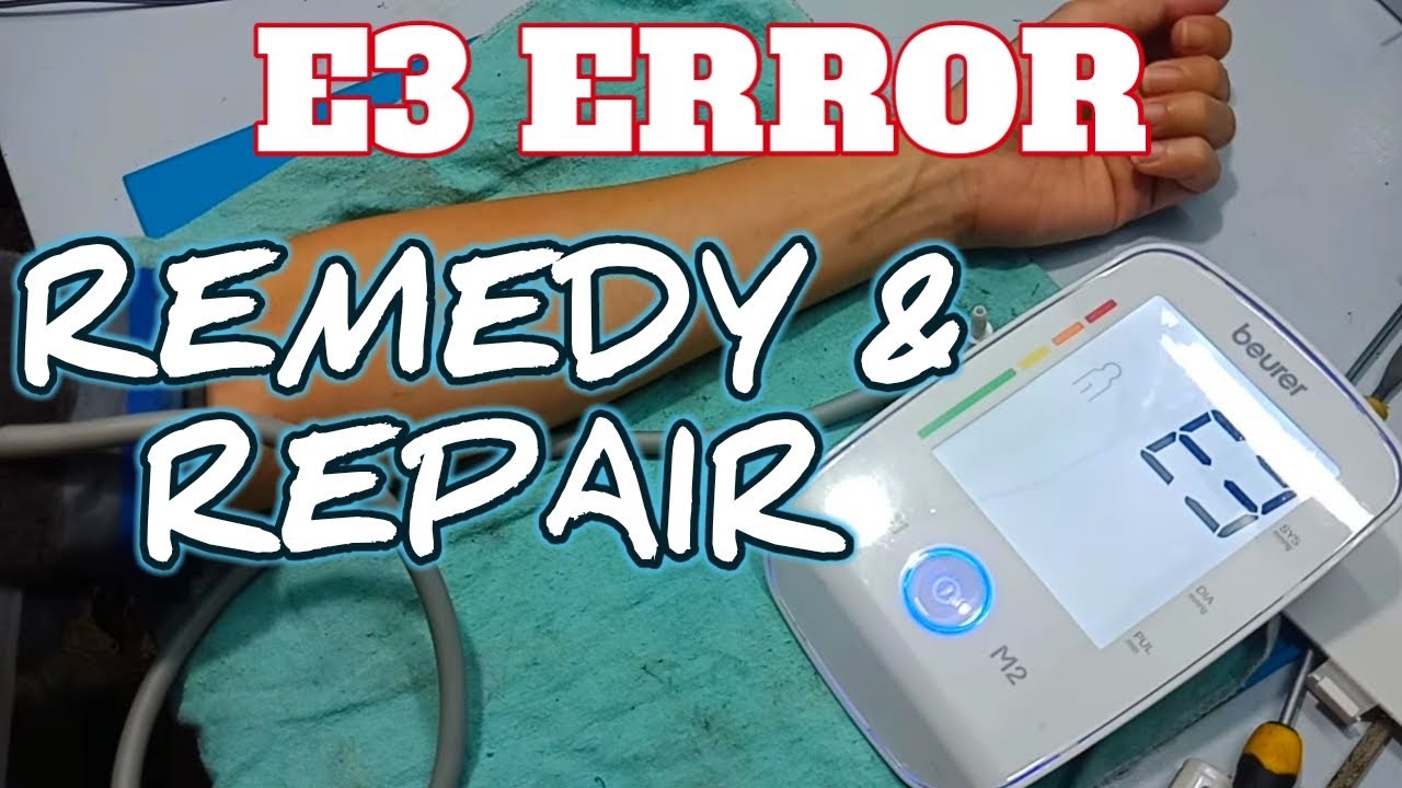 HOW TO E3 ERROR BEURER BLOOD PRESSURE MONITOR - YouTube