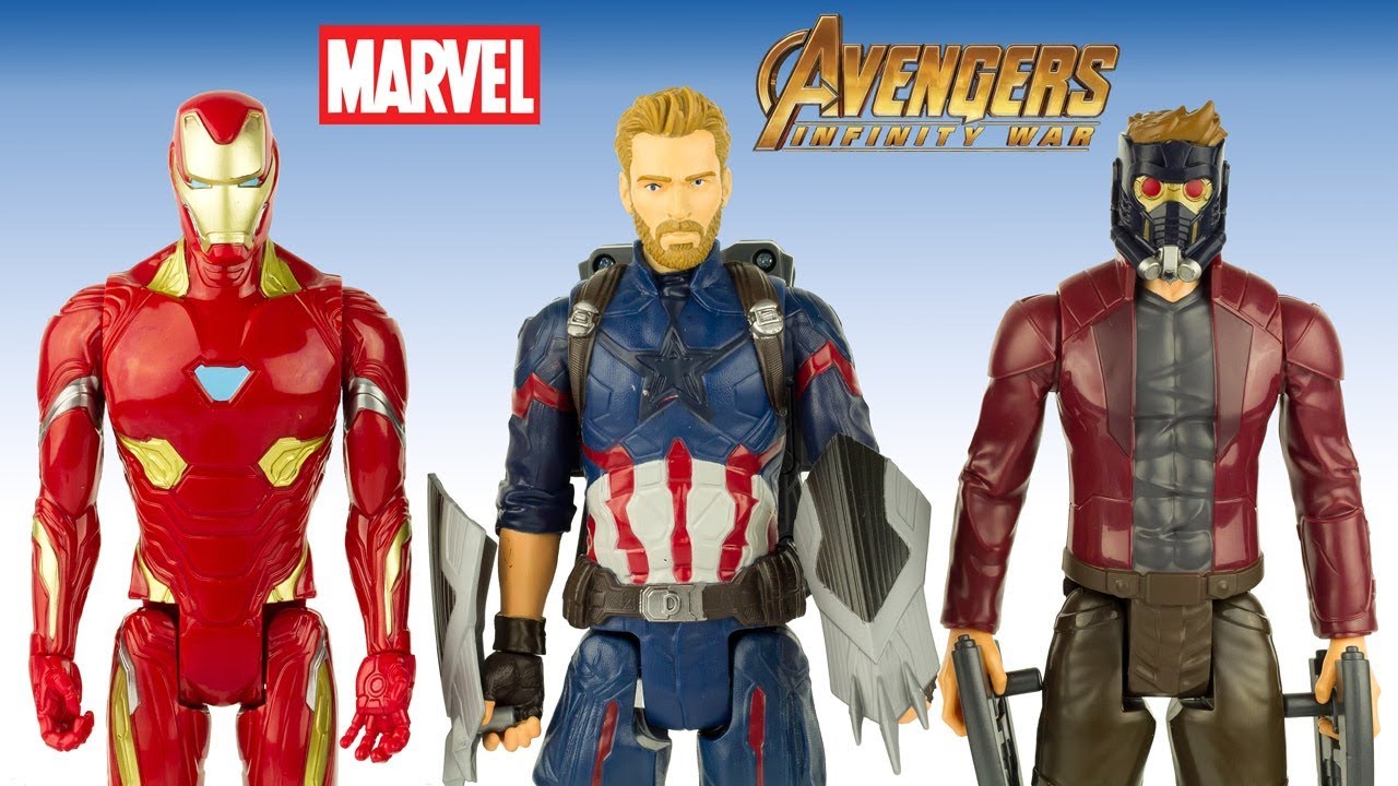 Marvel Avengers Infinity War Captain America Iron Man Star Lord Figurines  Super Héros Jouet Hasbro - YouTube