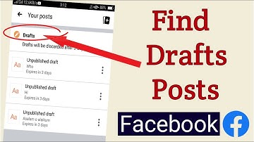 How to Find Facebook Drafts posts? How to see save drafts list on facebook | easy way |