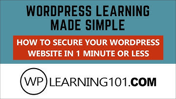 How To Secure Your WordPress Website In 1 Minute Or Less [Made Simple]
