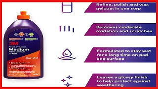 3M Perfect-It Gelcoat Medium Cutting Compound + Wax, 36106, 1 Quart, One-Step Process, P1500