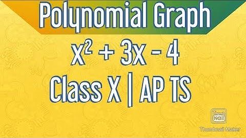 Draw a polynomial graph of x² + 3x - 4 ? AP TS CLASS X POLYNOMIALS GRAPHS