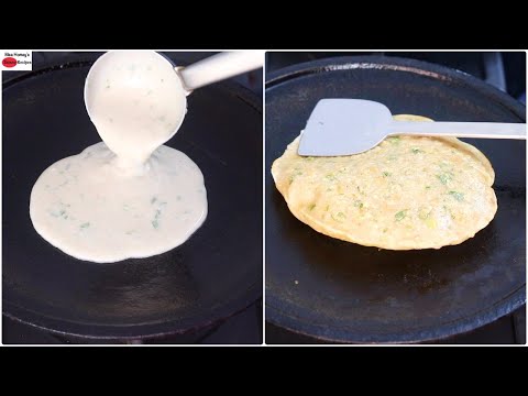 Jowar Flour Garlic Paratha With Liquid Dough - No Rolling - No Kneading Paratha - No Maida/No Wheat