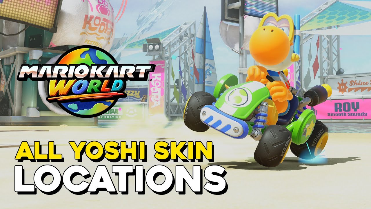 Mario Kart World How To Get All Yoshi Skins - YouTube