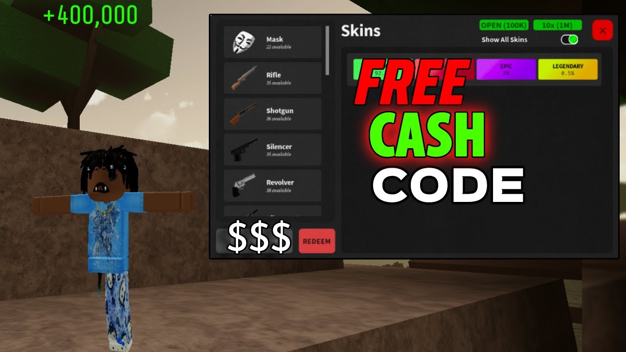 *FREE* da hood cash code YouTube