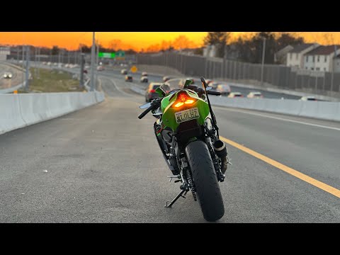 Sunset ride on the Ninja ZX4RR - YouTube