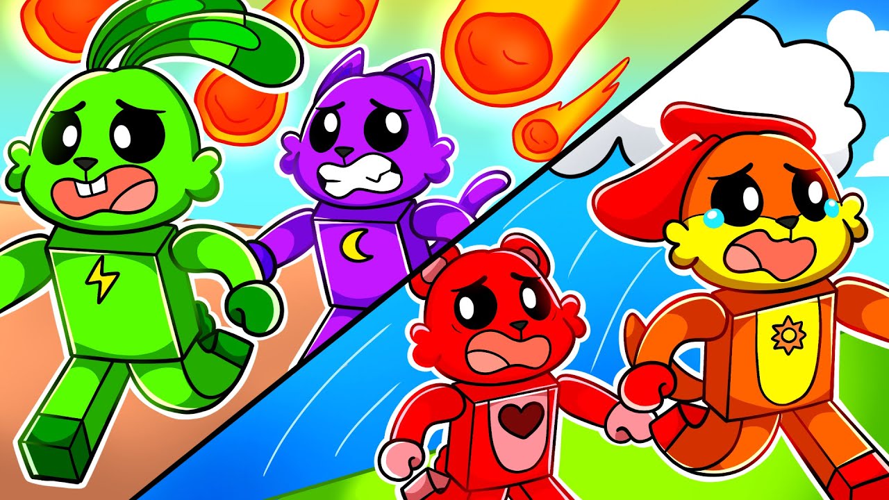 Os SMILING CRITTERS brincam nos JOGOS IMPOSSÍVEIS do ROBLOX!