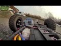 GoPro Black - Slow motion 1/8 scale RC Truck Stunts on pavement pt 2
