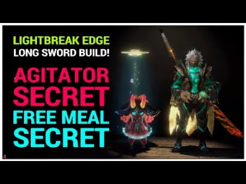 Mhw Ib Long Sword Build Free Meal Secret Agitator Secret Lightbreak Edge Youtube