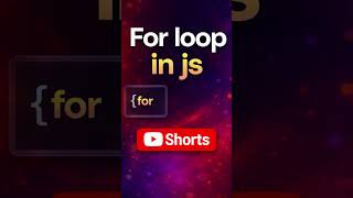For loop in js #beginners #learnJs