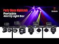 Ectech Lighting Portable Dj Lights RGBW 4in1 Moving Head Gig Bar Stage Lighting With Stand